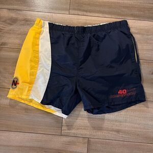 Vintage Nautica Competition Navy Athletic Swim Shorts‎ Men Medium Bin A-43